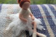 Poseable Felted ballerina handmade