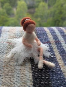 Poseable Felted ballerina handmade