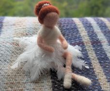 Poseable Felted ballerina handmade
