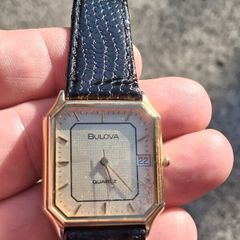 Bulova Date/Time Tank Watch