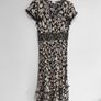Pre Owned Savida Black & Cream Floral Midi Dress with Lace Detail Image 3