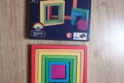 Wooden Rainbow Square (montessori) 7pc