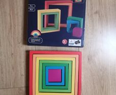 Wooden Rainbow Square (montessori) 7pc
