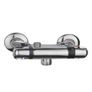 Full set Thermostatic Exposed Bar Shower Mixer Valve Tap Chrome Bottom 1/2" Outlet Image 4