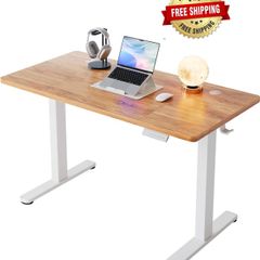 Standing Desk with USB Charging Port, 120 x 60 cm, 4 Preset Height Settings