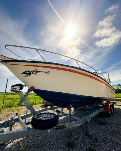 Boat Rare Neptune Barge 750 Open Deck Sports Boat