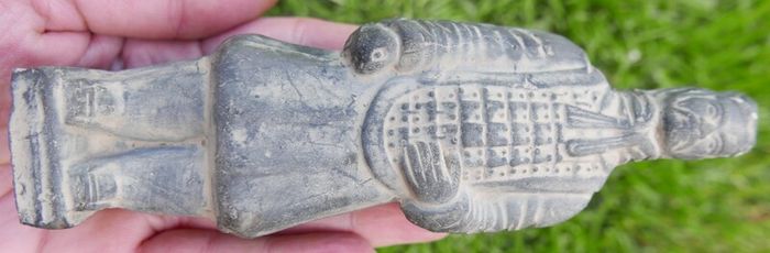 Trio of Vintage Chinese Terracotta Army Soldiers of Qin Shi Huang