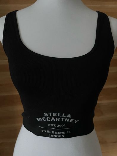 Womens top Stella McCartney bralette cropped black vest size S