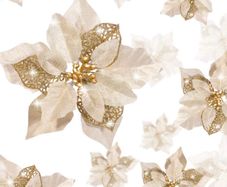 Boao 24 Pieces Christmas Glitter Poinsettia Flowers Artificial Xmas Flowers Wedding Christmas Tree New Year Ornaments MULTIPLE COLOURS AVAILABLE, SEE PHOTOS FOR MORE (FREE POSTAGE)