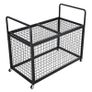 Rolling Sports Ball Storage Cart, Lockable Basketball Cage with Double Lids, Sport Equipment Holder Organizer for Indoor Outdoor, Steel Storage Rack for Garages, Playgroup, Gym and Schools Image 2