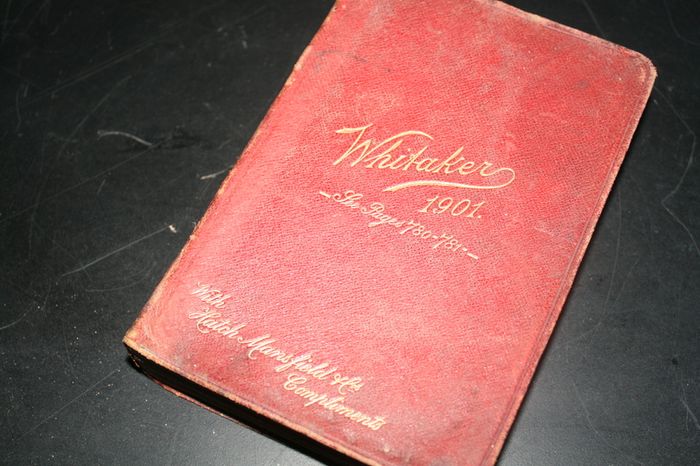 Antique Almanack Whitaker 1901