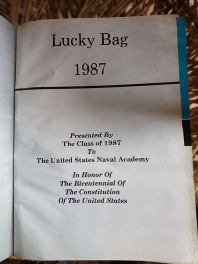 1987 Lucky Bag Yearbook United States Navy