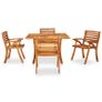 5 Piece Garden Dining Set Solid Acacia Wood Image 6