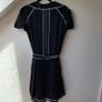 Vintage KAREN MILLEN 100% Silk Chiffon Contrast Trim Midi Dress Y2K 90s Image 6