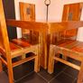 Solid wood table and 4 chairs Image 3