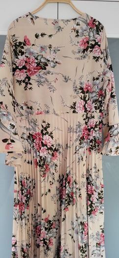 SHEIN floral pleated midi Sz L ( Fit 14-16UK)