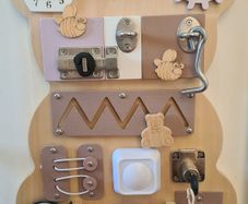 Toddler activity wooden board