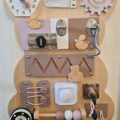Toddler activity wooden board