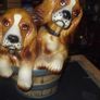 a vintag ornament off two  dogs Image 4