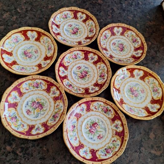 Royal Albert"Lady Hamilton"bone china saucers