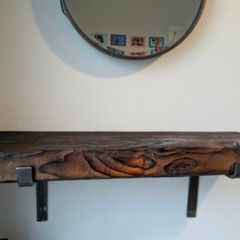 Reclaimed wood mantle/shelf