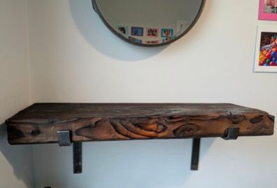Reclaimed wood mantle/shelf