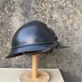Original WW1 French M15 Adrian Helmet. Infantry Badge. Original paint & liner. Militaria Image 8