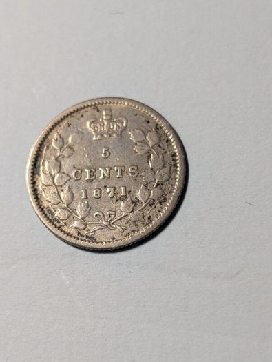Canada silver 5 cent 1871.