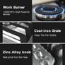 Gas Hob 4 Burners, 60cm Built-in Stainless Steel Cooktop, NG/LPG Convertible Propane Gas Stove with Flame Failure Thermocouple Protection, 8800W High Power Image 6