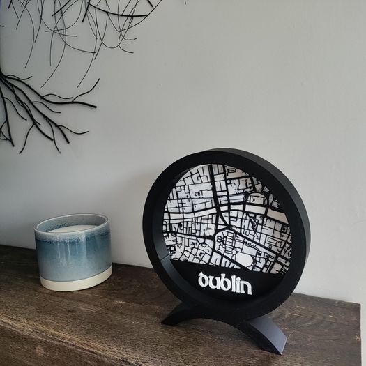 Dublin City 3D Model Map Trinity College OConnell Street Ireland Irish Giftart
