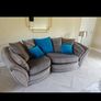 Couch snuggle with fabulous Armchair in teal. Image 3
