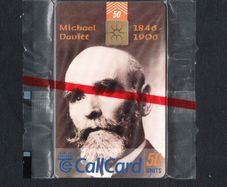 1996 Ireland 50 unit 90th anniversary of Michael Davitt's death (Gemplus GEM1) Call Card Mint in Packaging