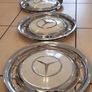 hubcaps wheel covers trims mercedes vintage chrome 14" Image 10