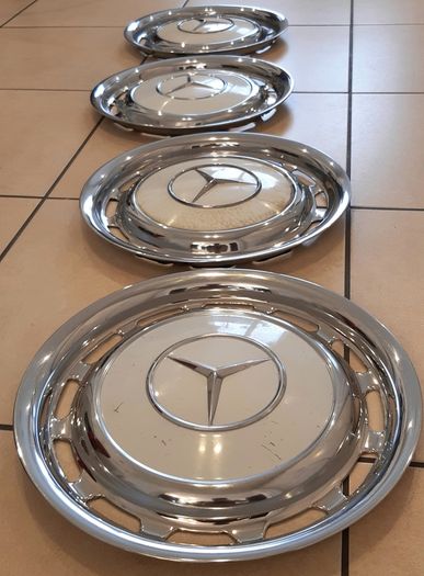 hubcaps wheel covers trims mercedes vintage chrome 14"