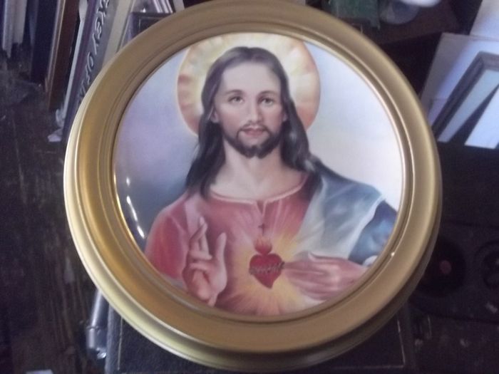 a royal doulton sacred heart plaque