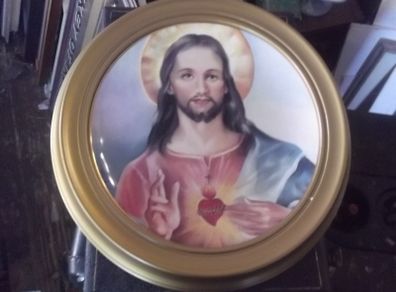 a royal doulton sacred heart plaque