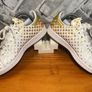 Adidas Originals Stan Smith Ladies UK5.5 EUR38.5 White Leather Trainers Gold Dot Pattern Image 7