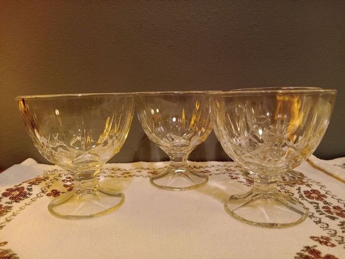 French  glass dessert dishes