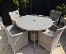 Rattan 4 seater table set