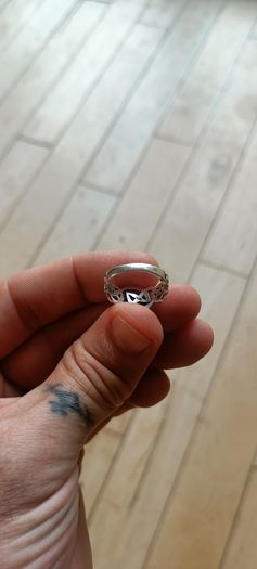 Unisex silver Celtic weave ring