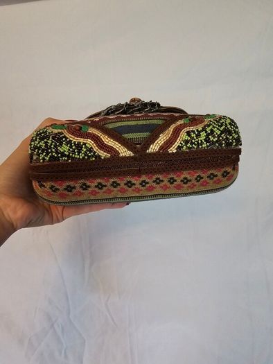 Mary Frances Vintage Designer Beaded Bag With Semi Precious S