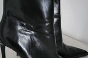 ZARA Black Pointed Ankle Boots with jeweled heel Sz 39 (FIT 6-6.5 UK) - Rrp 69.99