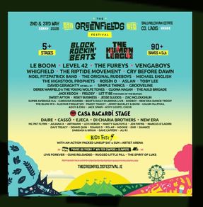 Greenfields weekend and campimg tickets x