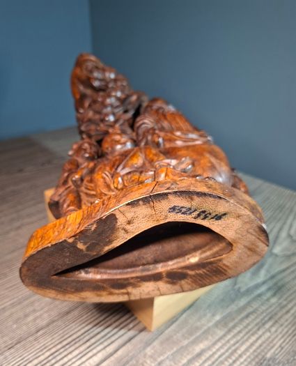 Chinese Wood Carving Qing Large 35cm