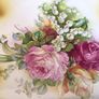 Stunning Large Edwardian Dressing table ceramic Transferware Plate / Tray 14" x10" Image 5