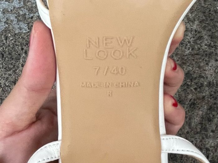 White heeled sandals