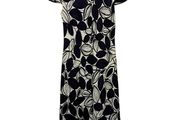 Country Collection leaf-print Linen Dress