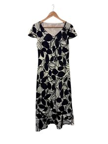 Country Collection leaf-print Linen Dress