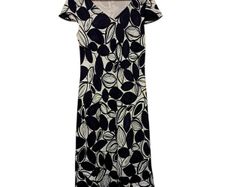 Country Collection leaf-print Linen Dress