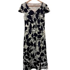 Country Collection leaf-print Linen Dress